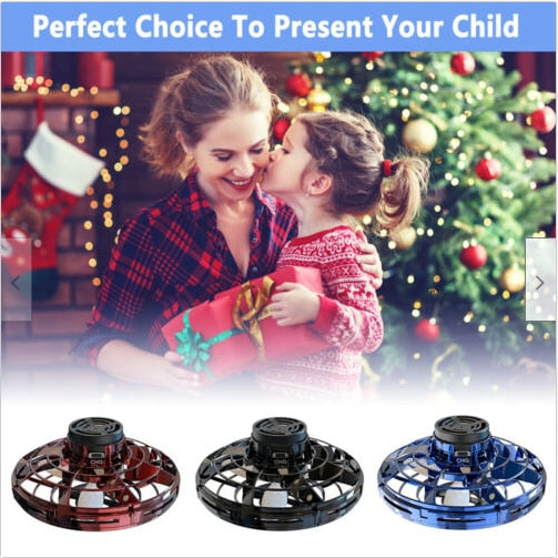 Flynova Athletic antistress hand mini flying toy Gyro rotator drone UFO led fidget finger spinner Rotary child christmas gift